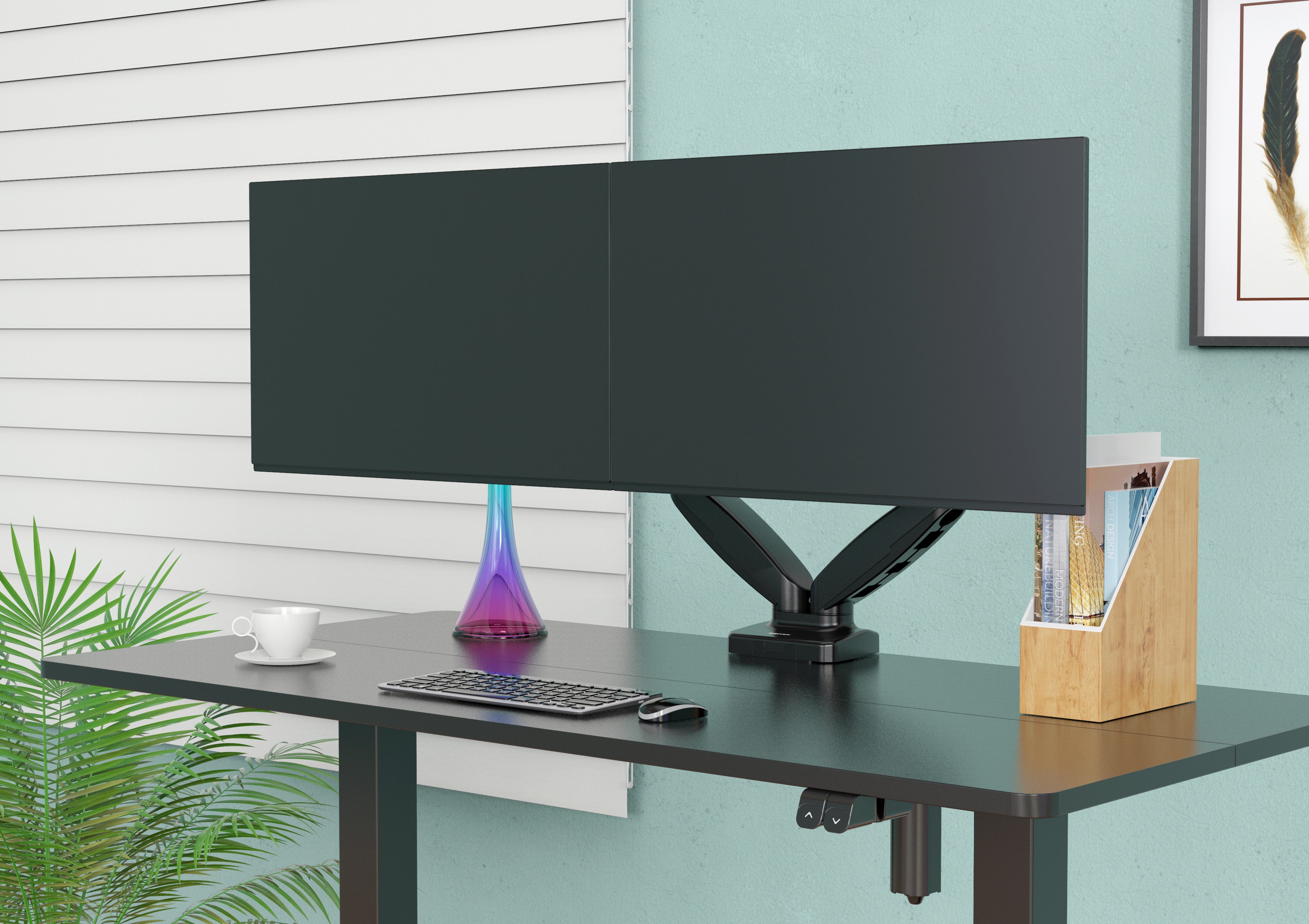 薩摩頓 SAMOTON MVO-2-2S 氣壓式雙螢幕支架