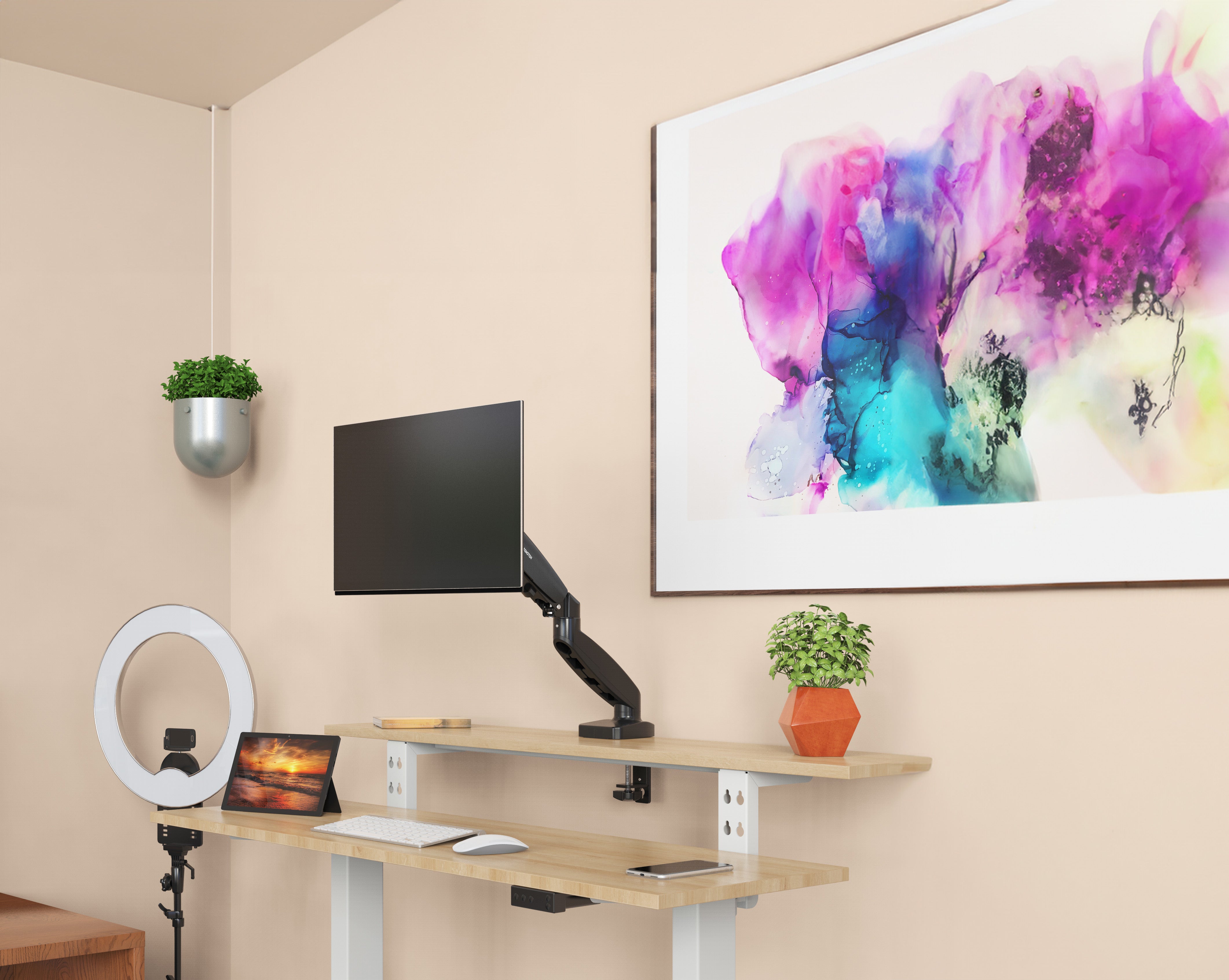 薩摩頓 SAMOTON MVO-3-1S 氣壓式螢幕支架