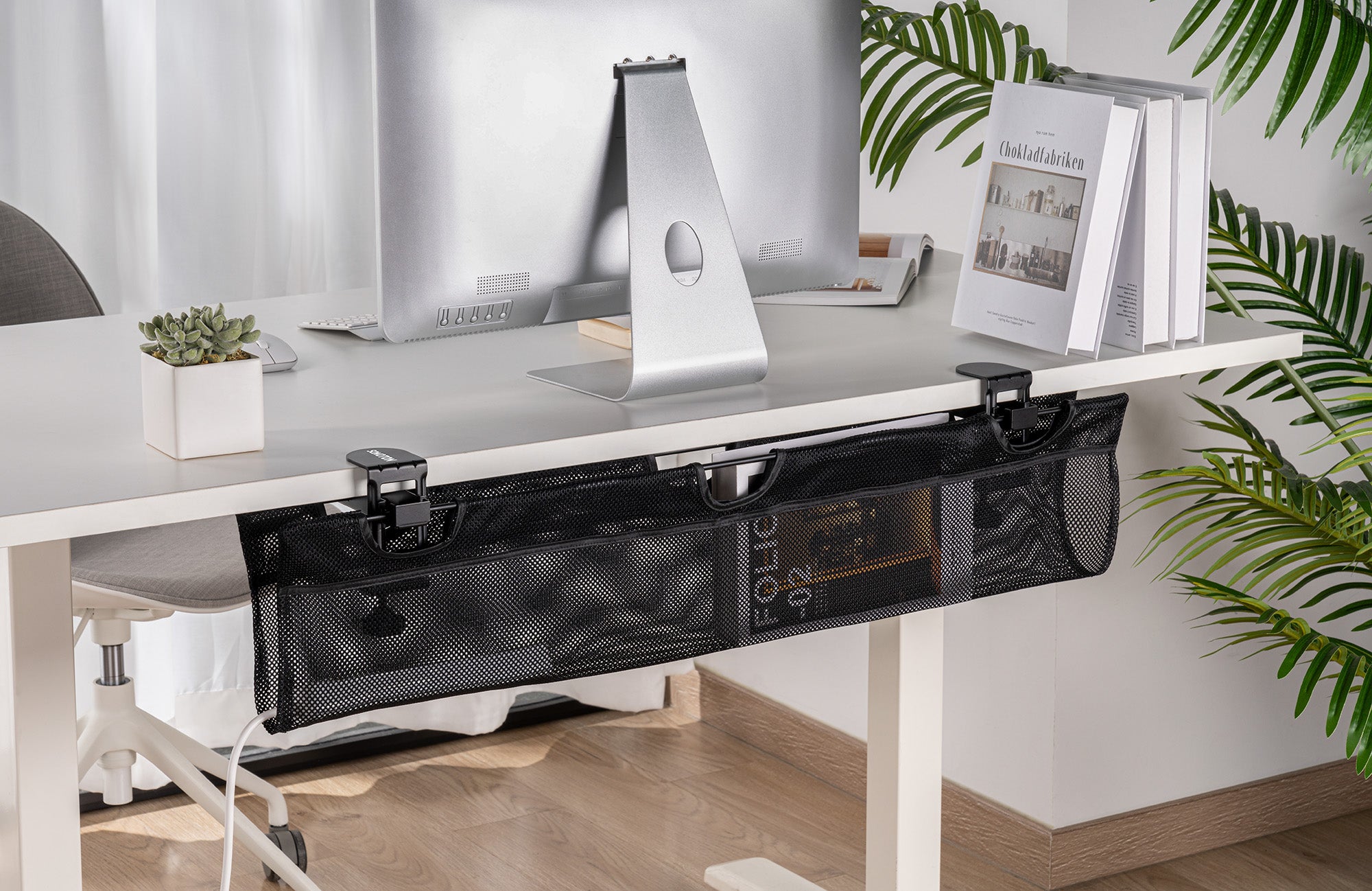 薩摩頓 SAMOTON MAO-21-L 夾桌式理線收納網架