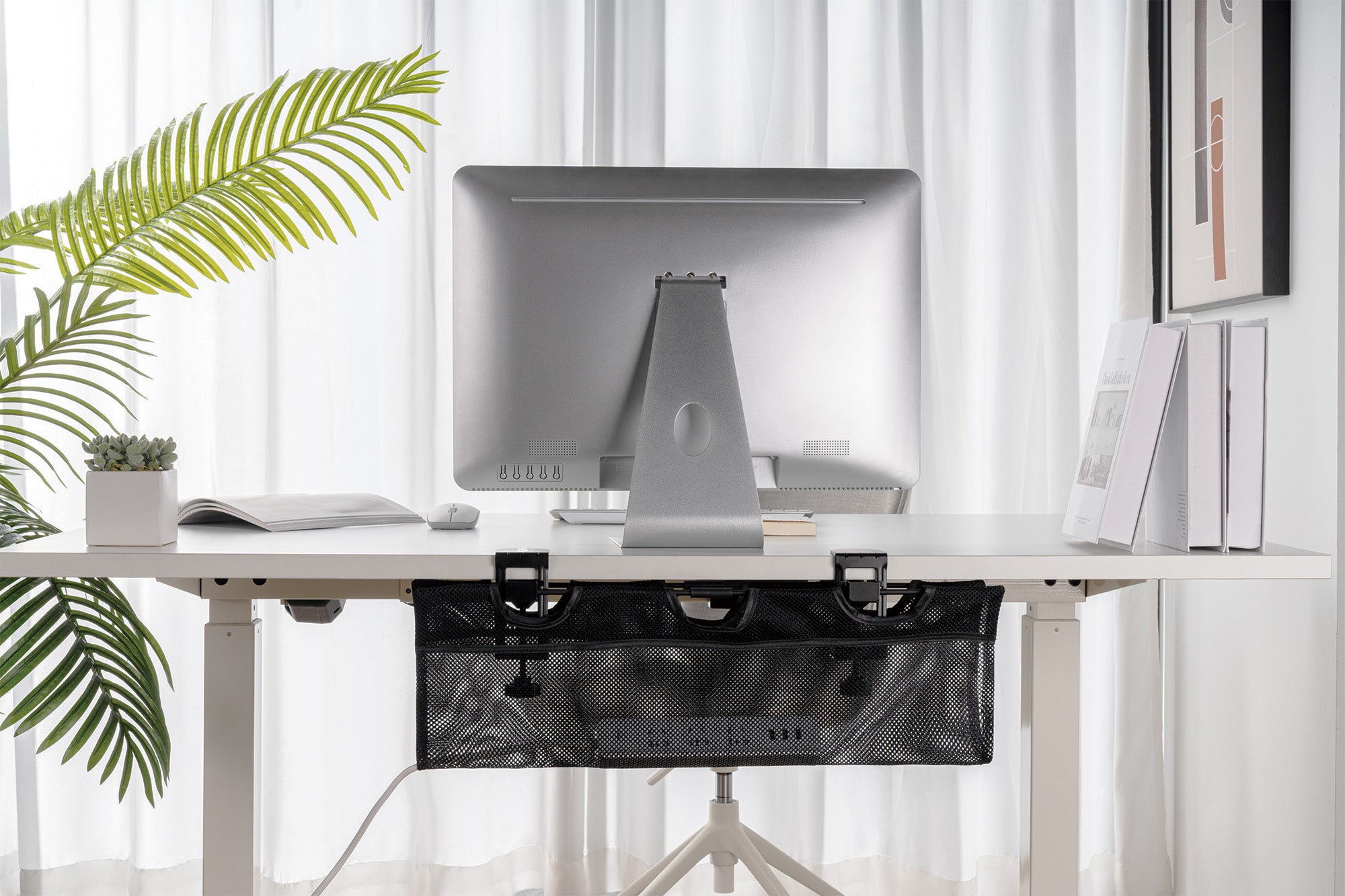 薩摩頓 SAMOTON MAO-21-M 夾桌式理線收納網架