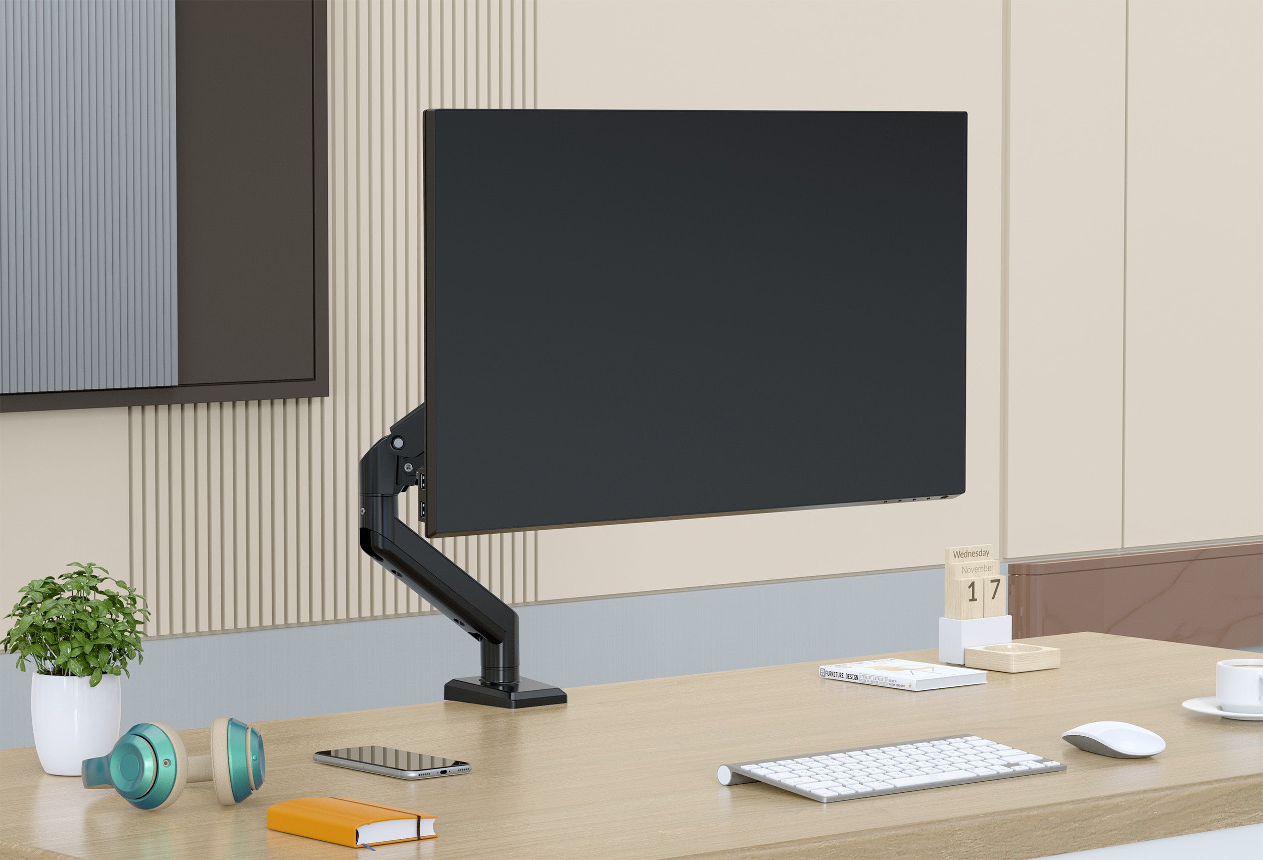 薩摩頓 SAMOTON MVO-5-1S 氣壓式螢幕支架