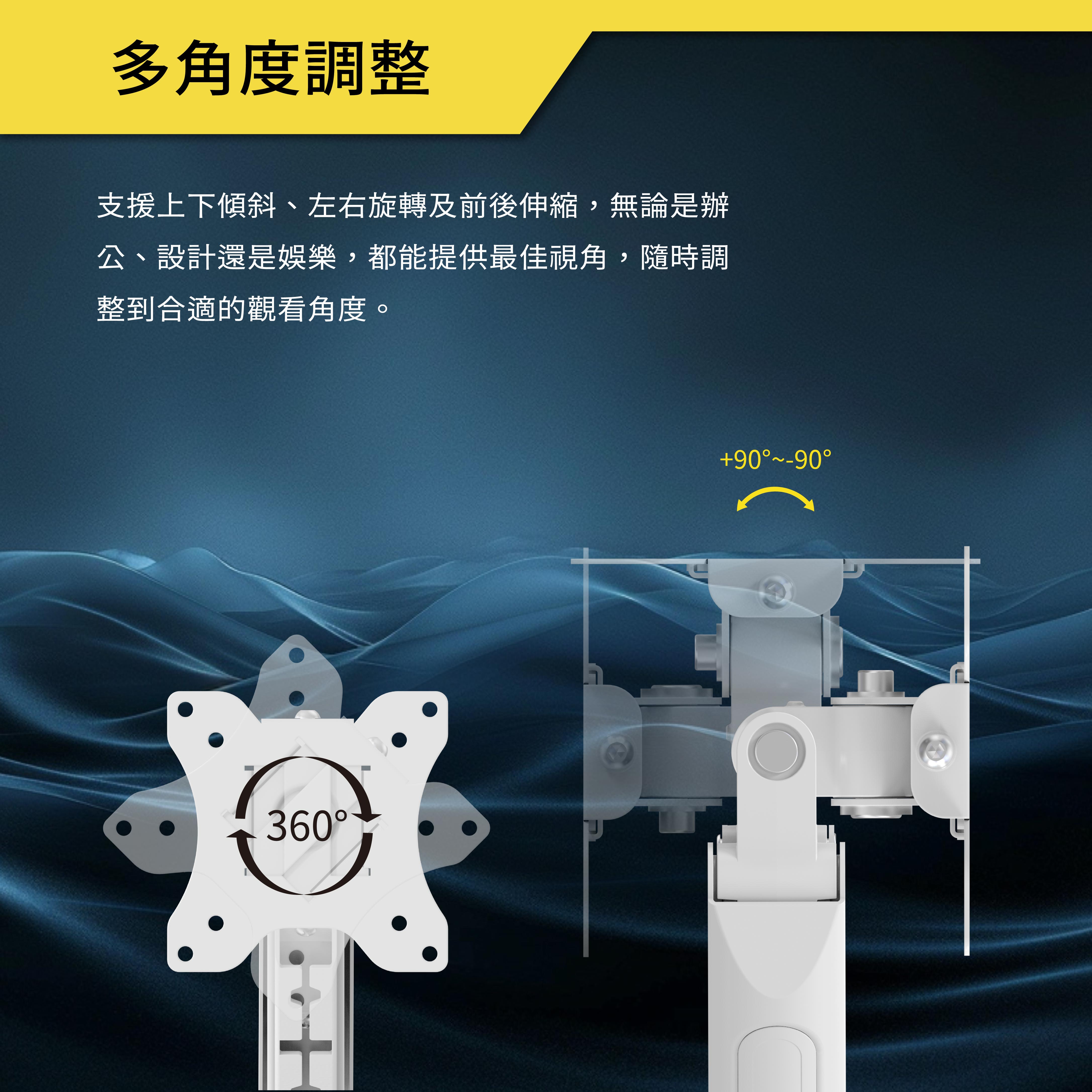 薩摩頓 SAMOTON MVO-5-1S 氣壓式螢幕支架