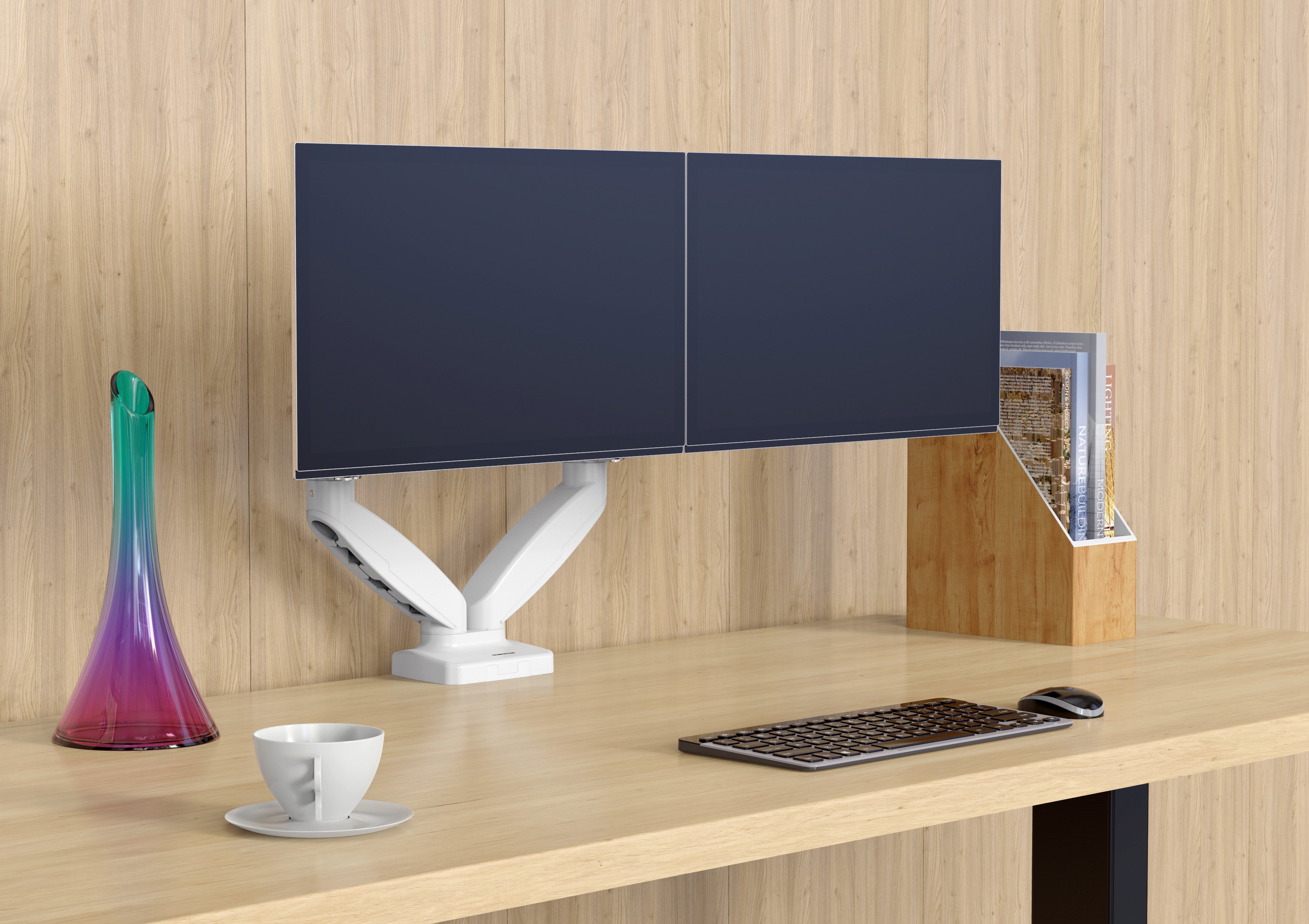 薩摩頓 SAMOTON MVO-2-2S 氣壓式雙螢幕支架