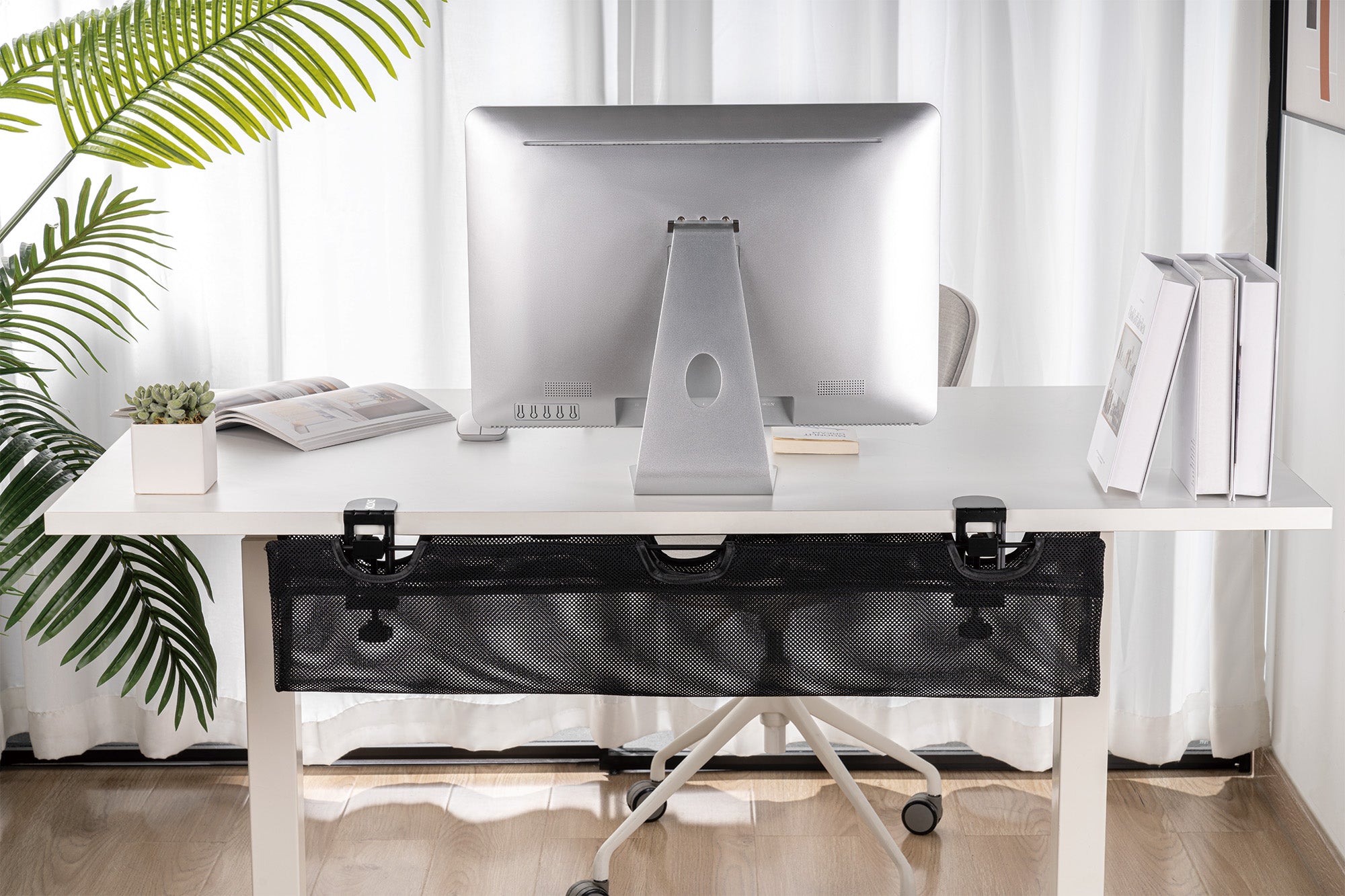 薩摩頓 SAMOTON MAO-21-L 夾桌式理線收納網架