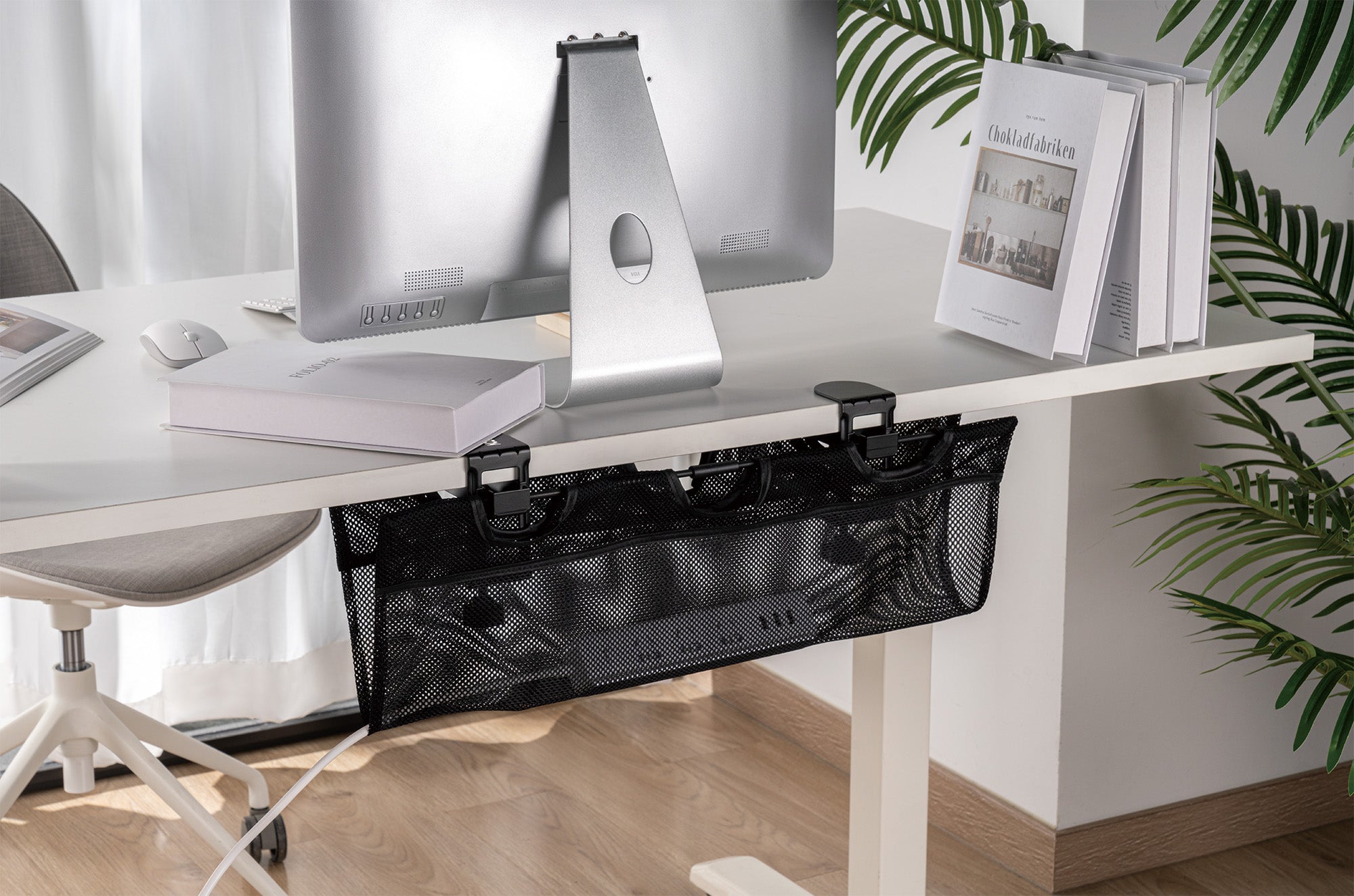 薩摩頓 SAMOTON MAO-21-M 夾桌式理線收納網架