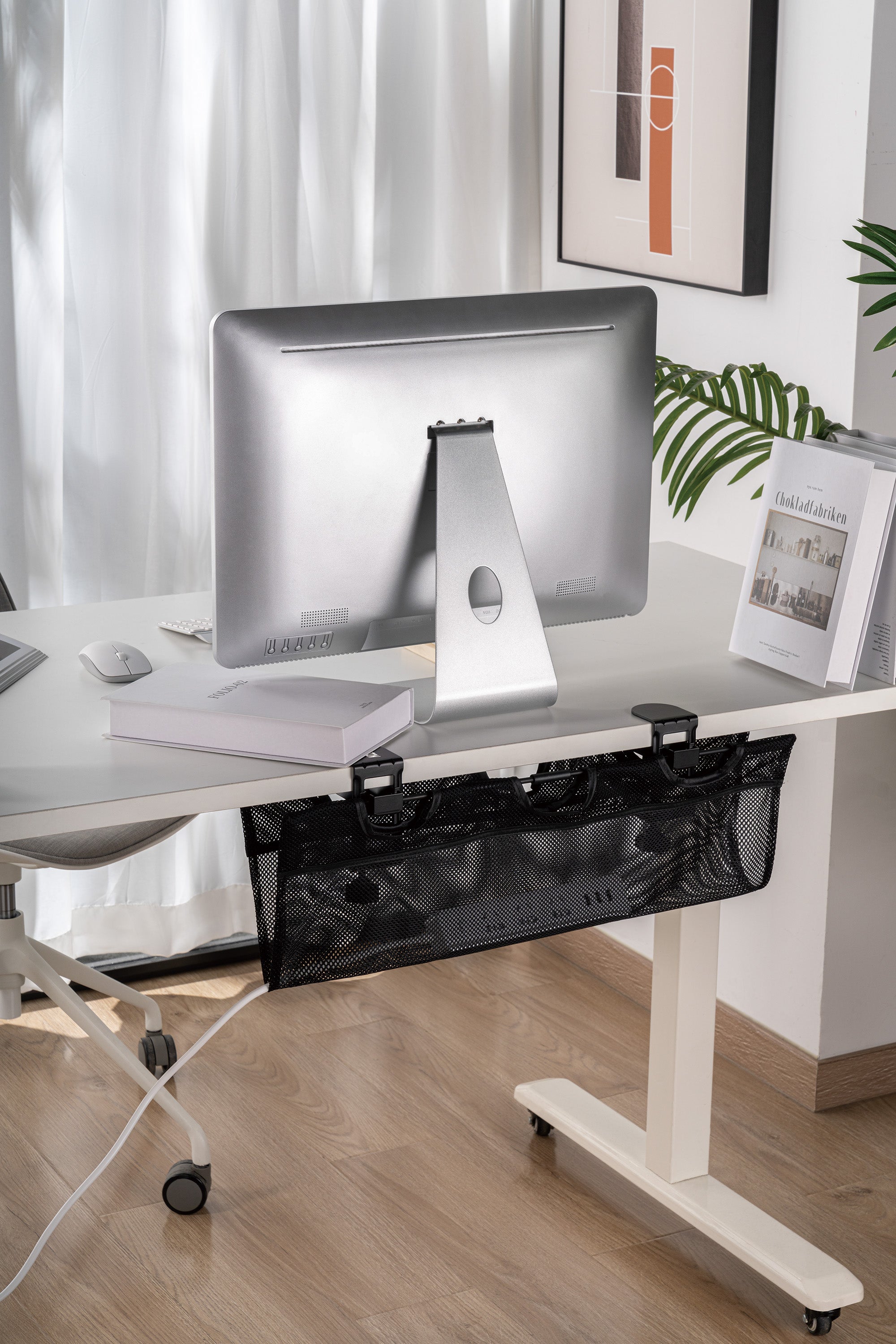 薩摩頓 SAMOTON MAO-21-M 夾桌式理線收納網架